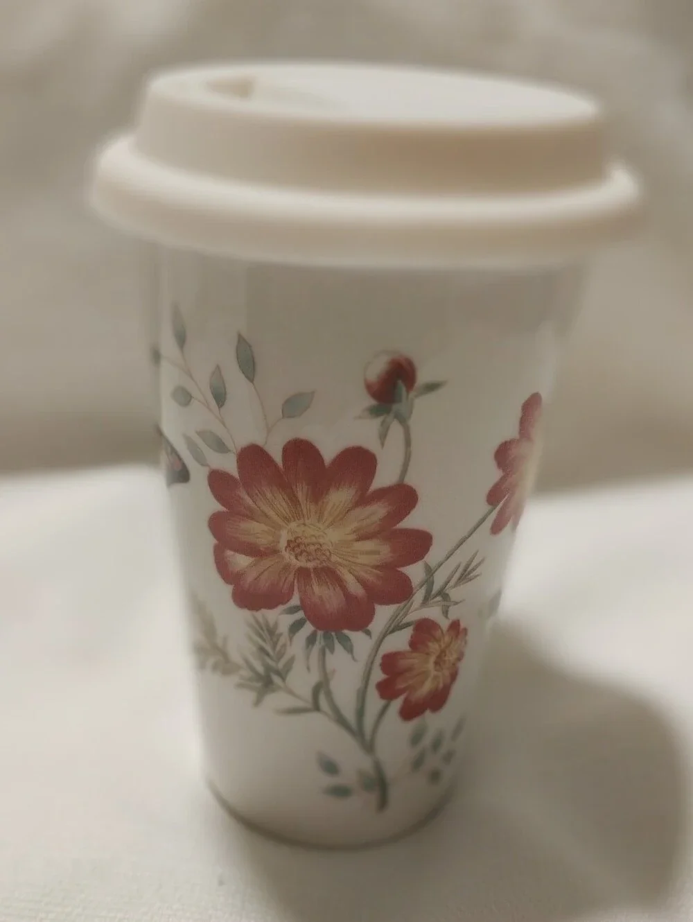 Lenox Butterfly Meadow Porcelain Tumber with Lid